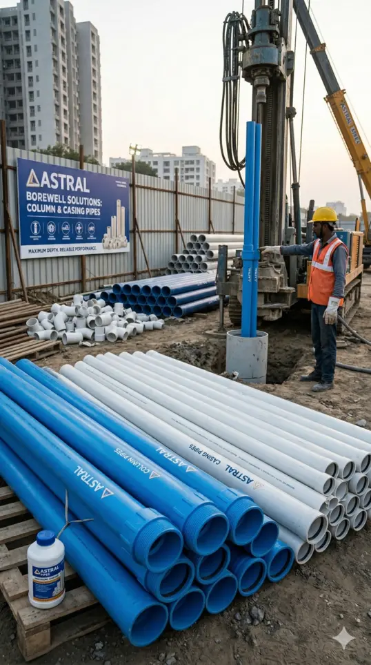 Astral UPVC column pipes borewell