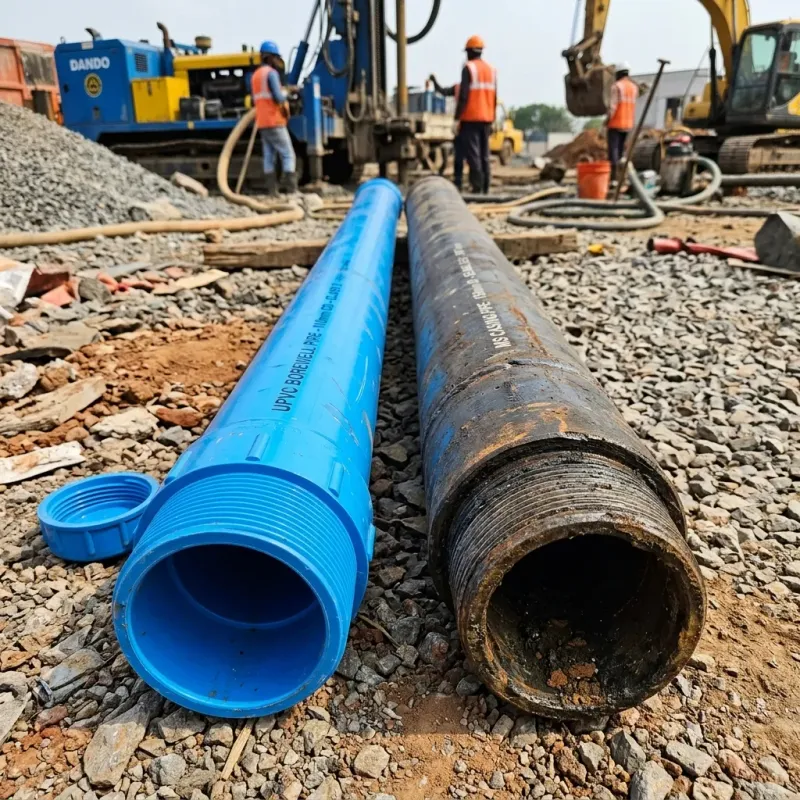 UPVC vs. MS vs. Cement Borewell Casing: Which is the Right Choice in India?