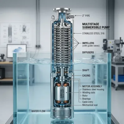 How a Borewell Pump Set Actually Works: Motor, Stages & the Physics of Lifting Water